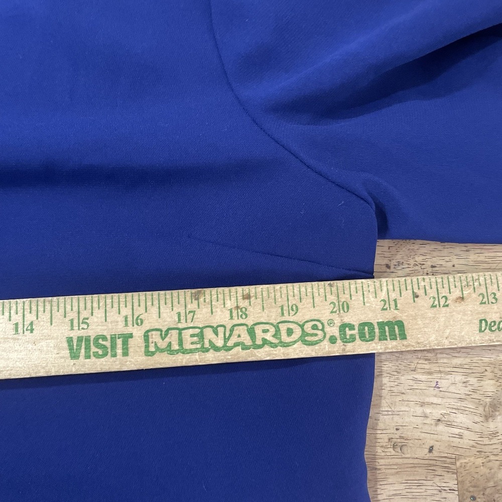 St. John Blue Asymmetrical Tunic with‎ Silk Trim Lagenlook Size Large - Picture 5 of 7